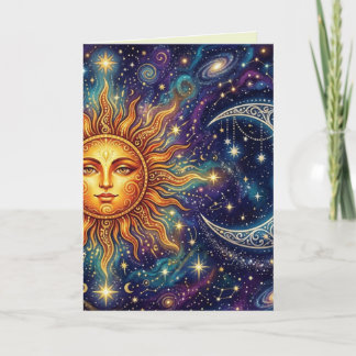 Mystische Mond- und Sonnen-Leerkarte Karte