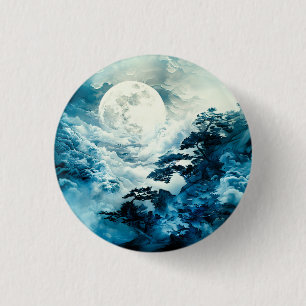 Mystische mondbeschienene Berglandschaft Button