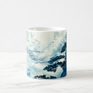 Mystische mondbeschienene Berglandschaft Kaffeetasse