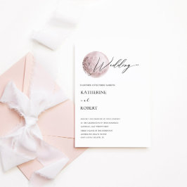 Mystische Mondblüte Rosa Einladung zur Hochzeit