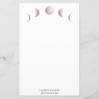 mystische Mondphasen Rosa Monogramm