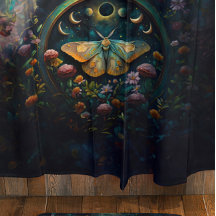 Mystische Motte und Mondphasen-Portal-Kunst LARGE