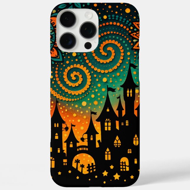Mystische Nachtschloss-Silhouette Case-Mate iPhone Hülle (Rückseite)