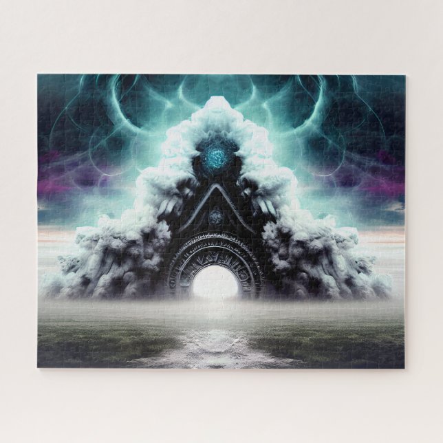 Mystische Nebelbrücke Mündung der unheimlichen Bur Puzzle (Horizontal)