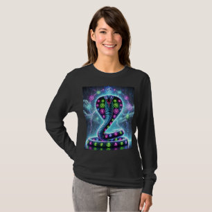 Mystische Neon Cobra T - Shirt Design.