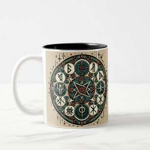 Mystische Norse Runes: Ein Saga antiker Symbole Zweifarbige Tasse