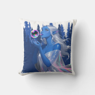 Mystische Nymphe Fantasy Pop Art Kissen