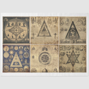 Mystische Okkultistische Hexe Seidenpapier