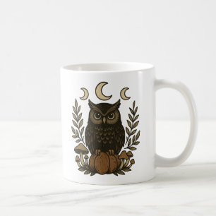 Mystische Owl Moon Phases Tasse - Hexenwald