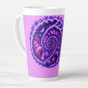 Mystische Ozean-Spiralgalaxie-Schalen-Kunst   Lila Milchtasse