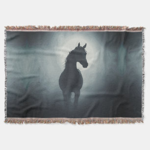 Mystische Pferde Silhouette Verzauberte Night Wall Decke