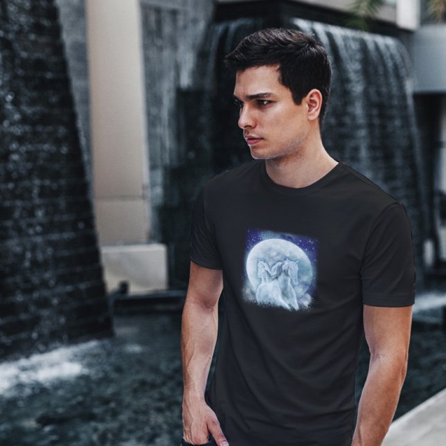 Mystische Pferde Vollmond T-Shirt (Von Creator hochgeladen)
