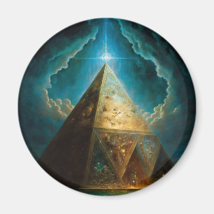 Mystische Pyramide Visionäre Kunst Magnet