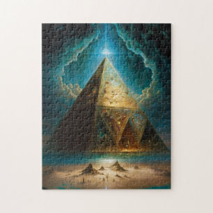 Mystische Pyramide Visionäre Kunst Puzzle
