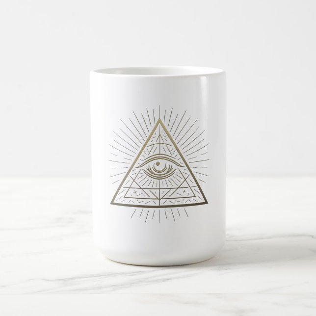 Mystische Pyramide - Wahrnehmungsemblem Kaffeetasse (Mittel)