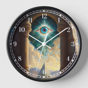 Mystische Pyramiden Eye Art Uhr