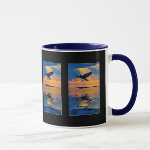 Mystische Raben bei der Sunset-Tasse Tasse