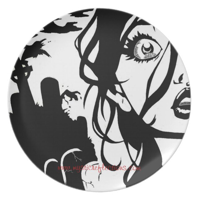 Mystische Reflexionen "sie sind kommendes" Teller (Vorderseite)