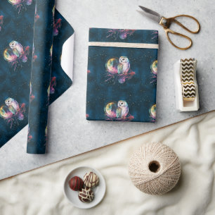 Mystische Regenbogenschale und Vollmond-Celestie Geschenkpapier