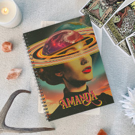 Mystische Retro Collage okkultistische Astrologie  Notizblock