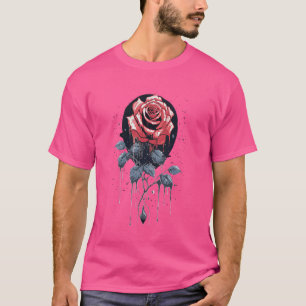 mystische Rose vor dem Mond T-Shirt