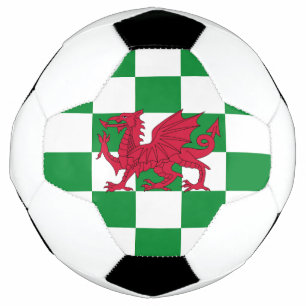 Mystische rote keltische Drachenflagge von Wales Fußball