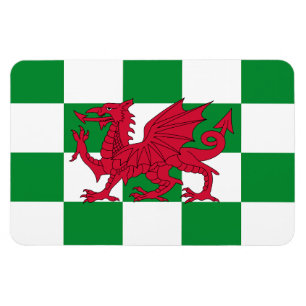 Mystische rote keltische Drachenflagge von Wales Magnet