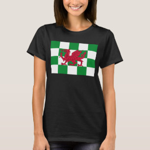 Mystische rote keltische Drachenflagge von Wales T-Shirt