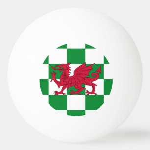 Mystische rote keltische Drachenflagge von Wales Tischtennisball