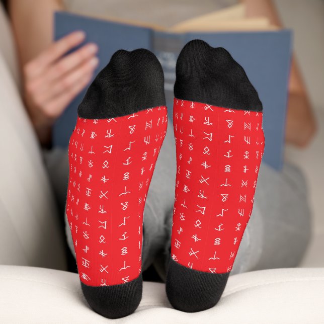 Mystische Runenmuster-Socken Socken (Unterseite)