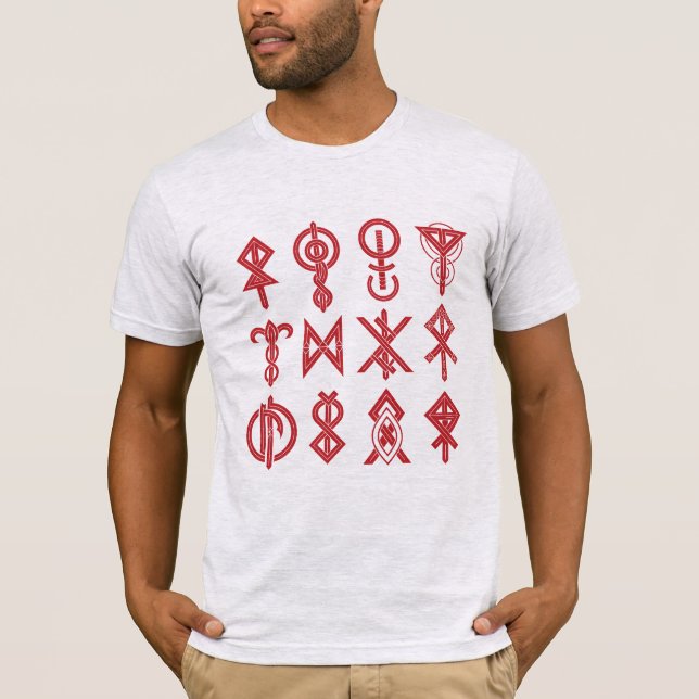 Mystische Runensymbole T-Shirt (Vorderseite)