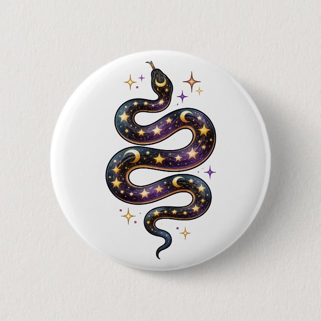 Mystische Schlange Button (Vorderseite)