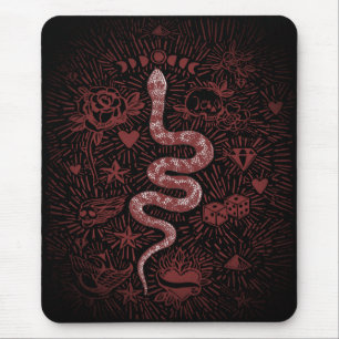 Mystische Schlange Vintage-Mauspad Mousepad