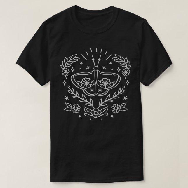 Mystische Schmetterlingstrainerie Art Magic Night2 T-Shirt (Design vorne)