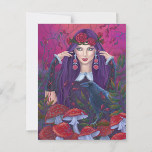 Mystische Schönheitsfantasy-Kunst Postkarte