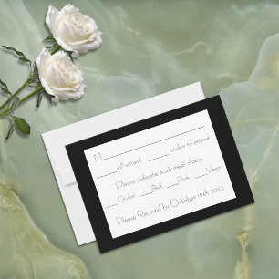 Mystische schwarze Boho-Luna-Motte Mondphasen  RSVP Karte