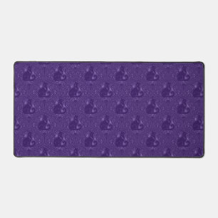 Mystische schwarze Katze in Violett Schreibtischunterlage