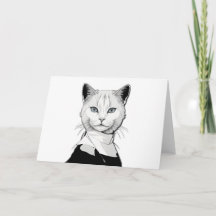 Mystische Schwarze und Weiße Katze Salem