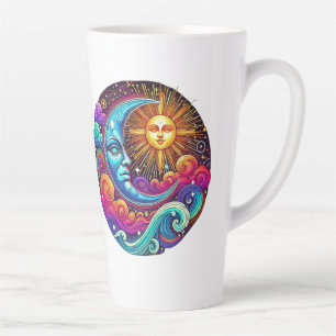 Mystische Sonne und Mond Kosmische Brühe Milchtasse