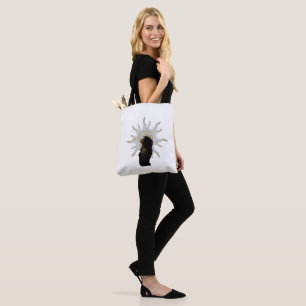 Mystische Sonnen-Silhouette-Himmels-Kunsttasche