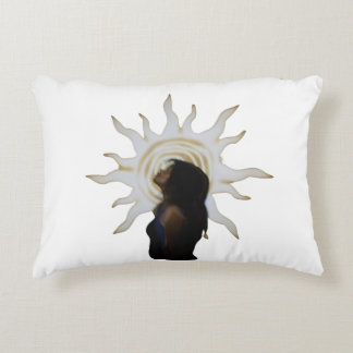 Mystische Sonnensilhouette Künstlerische Himmelsku Dekokissen