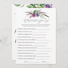 Mystische Sukkulationen Brautparty Game Einladung