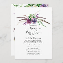 Mystische Sukkulatur mit Bridal- oder Babydusche Einladung