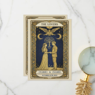 Mystische Tarot-Hochzeits-Einladung – Benutzerdefi Dankeskarte