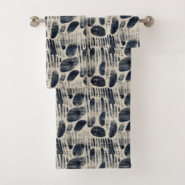 Mystische Tides Shibori Japanisch Badhandtuch Set