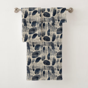 Mystische Tides Shibori Japanisch Badhandtuch Set