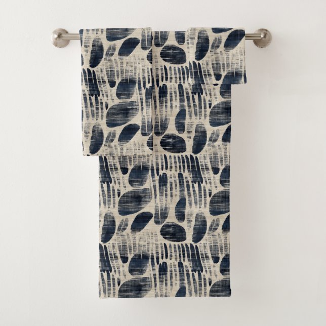 Mystische Tides Shibori Japanisch Badhandtuch Set (Insitu)