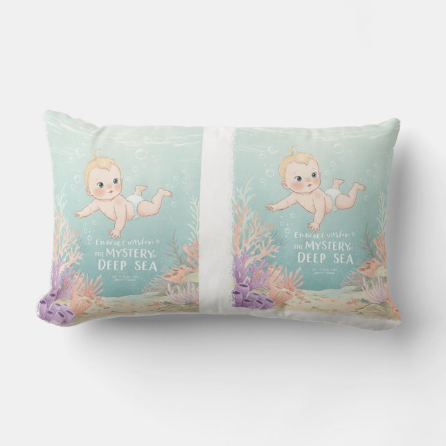 Mystische Tiefen Babygrafik drucken Lendenkissen (Vorderseite)