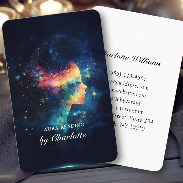 Mystische Universum Visitenkarte (Mystic Universe Woman Business Card)