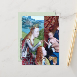 Mystische Vermählung der heiligen Katharina von Al Postkarte